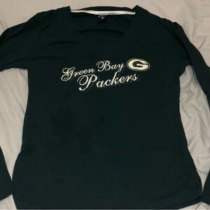 Women's Long Sleeve V-Neck NFL TEAM APPAREL (Packers)